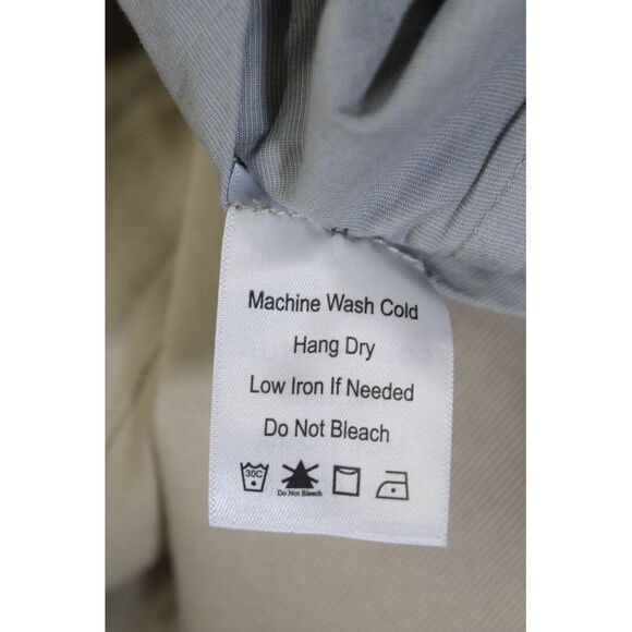 Sid Mashburn Womens Cotton Straight Leg High Rise Twill Trousers Khaki Size 36 - Picture 6 of 6